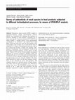 Research paper thumbnail of Survey of authenticity of meat species in food products subjected to different technological processes, by means of PCR-RFLP analysis