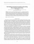 Research paper thumbnail of Self-sufficient potential formalism in describing electromagnetic interactions