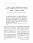 Research paper thumbnail of Predictive Value of Inflammatory and Coagulation Parameters in the Course of Severe Ulcerative Colitis