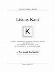 Research paper thumbnail of Lacharite Lisons Kant