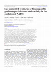 Research paper thumbnail of Size controlled synthesis of biocompatible gold nanoparticles and their activity in the oxidation of NADH