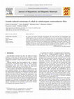 Research paper thumbnail of Growth induced anisotropy of cobalt in cobalt/organic semiconductor films