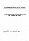 Research paper thumbnail of EVALUACIÓN DE APLICACIONES GEOMECÁNICAS PARA EL DISEÑO DE CAMINOS