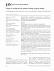 Research paper thumbnail of Caring for a relative with dementia: family caregiver burden