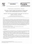 Research paper thumbnail of The Effect of Family Attitudes and Preparation of High School Entrance Exam on Habitual Physical Activity in Children