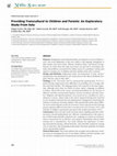 Research paper thumbnail of Providing Transcultural to Children and Parents: An Exploratory Study From Italy