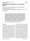 Research paper thumbnail of Effects of diet and development on the Drosophila lipidome