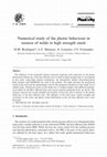 Research paper thumbnail of Numerical study of the plastic behaviour in tension of welds in high strength steels