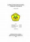 Research paper thumbnail of LAPORAN PRAKTIKUM KIMIA FARMASI ANALISIS II