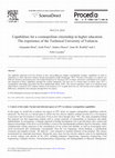 Research paper thumbnail of Capabilities for a cosmopolitan citizenship in higher education The experience of the Technical University of Valencia