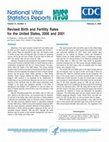 Research paper thumbnail of “Revised Birth and Fertility Rates for the United States, 2000 and 2001.”