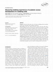 Research paper thumbnail of Measuring mobbing experiences of academic nurses: Development of a mobbing scale