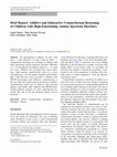 Research paper thumbnail of Brief Report: Additive and Subtractive Counterfactual Reasoning of Children with High-Functioning Autism Spectrum Disorders