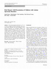 Research paper thumbnail of Brief Report: Self-Presentation of Children with Autism Spectrum Disorders