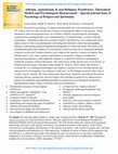 Research paper thumbnail of APA CFP: Atheism, Agnosticism, & non-Religious Worldviews: Theoretical Models and Psychological Measurement – Special journal issue of Psychology of Religion and Spirituality