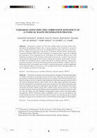 Research paper thumbnail of Variables Affecting The Combustion Efficiency Of A Clinical Waste Incineration Process