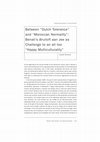 Research paper thumbnail of Between “Dutch Tolerance” and “Moroccan Normality”: Benali’s Bruiloft aan zee as Challenge to an all too “Happy Multiculturality”