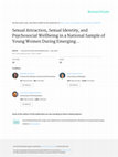 Research paper thumbnail of Sexual attraction, sexual identity, and psychosocial well-being in a national sample of young women during emerging adulthood