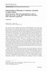 Research paper thumbnail of Review of Edmund Husserl "Philosophy of Arithmetic" (tr. D. Willard) Husserliana Collected Works X