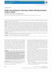 Research paper thumbnail of Health and well-being in school-age children following persistent crying in infancy