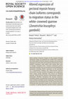 Research paper thumbnail of Altered expression of pectoral myosin heavy chain isoforms corresponds to migration status in the white-crowned sparrow (Zonotrichia leucophrys gambelii