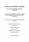 Research paper thumbnail of ESCUELA POLITÉCNICA NACIONAL FACULTAD DE INGENIERÍAEN GEOLOGÍA Y PETRÓLEOS ESTUDIO TÉCNICO ECONÓMICO DEL TRATAMIENTO QUÍMICO PARA LA DESHIDRATACIÓN DE CRUDO EN EL CAMPO SHUSHUFINDI PROYECTO PREVIO A LA OBTENCIÓN DEL TÍTULO DE INGENIERA EN