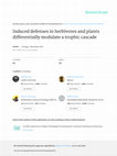 Research paper thumbnail of Induced defenses in herbivores and plants differentially modulate a trophic cascade