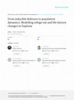 Research paper thumbnail of From inducible defences to population dynamics: modelling refuge use and life history changes in Daphnia