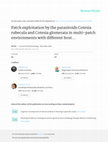 Research paper thumbnail of Patch exploitation by the parasitoids Cotesia rubecula and Cotesia glomerata in multi‐patch environments with different host distributions