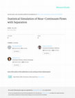 Research paper thumbnail of Statistical Simulation of Near-Continuum Flows with Separation