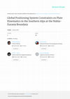 Research paper thumbnail of Global Positioning System constraints on plate kinematics and dynamics in the eastern Mediterranean and Caucasus