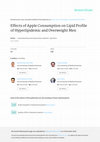 Research paper thumbnail of Effects of Apple Consumption on Lipid Profile of Hyperlipidemic and Overweight Men