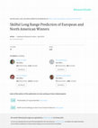 Research paper thumbnail of Skillful long-range prediction of European and North American winters