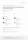 Research paper thumbnail of Regional climate impacts of a possible future grand solar minimum