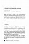 Research paper thumbnail of Statistical Distribution and the Grammatical/Ungrammatical Distinction