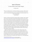 Research paper thumbnail of Spirit of Paranoia: A Critical Analysis of Peter Joseph’s “Zeitgeist”