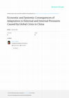 Research paper thumbnail of Economic and Systemic Consequences of Adaptation to External and Internal Pressures Caused by Global Crisis in China