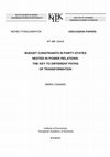 Research paper thumbnail of Budget constraints in party-states nested in power relations: the key to different paths of transformation