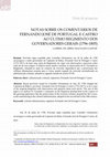 Research paper thumbnail of Notas sobre os comentários de Fernando José de Portugal e Castro ao último regimento dos governadores gerais (1796-1805)