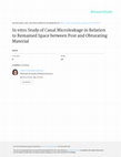 Research paper thumbnail of In vitro Study of Canal Microleakage in Relation to Remained Space between Post and Obturating Material