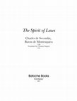 Research paper thumbnail of Charles de Secondat, Baron de Montesquieu - Spirit of Laws.pdf