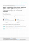 Research paper thumbnail of Mixing of Honeybees with Different Genotypes Affects Individual Worker Behavior and Transcription of Genes in the Neuronal Substrate