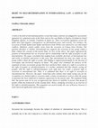 Research paper thumbnail of RIGHT TO SELF-DETERMINATION IN INTERNATIONAL LAW: A LEEWAY TO SECESSION