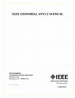 Research paper thumbnail of IEEE EDITORIAL STYLE MANUAL