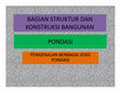 Research paper thumbnail of Struktur bangunan 1 PONDASI