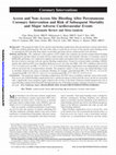 Research paper thumbnail of Access and non-access site bleeding after percutaneous coronary intervention and risk of subsequent mortality and major adverse cardiovascular events: systematic review and meta-analysis