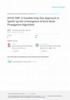 Research paper thumbnail of AVLR-EBP: A Variable Step Size Approach to Speed-up the Convergence of Error Back-Propagation Algorithm