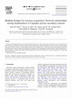 Research paper thumbnail of Building bridges for resource acquisition: Network relationships among headteachers in Ugandan private secondary schools