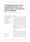 Research paper thumbnail of Transformaciones de la  estatalidad social en el  régimen de acumulación  post neoliberal