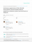 Research paper thumbnail of Antisense suppression of the chloride intracellular channel family induces apoptosis, enhances tumor necrosis factor {alpha}-induced apoptosis, and inhibits tumor growth